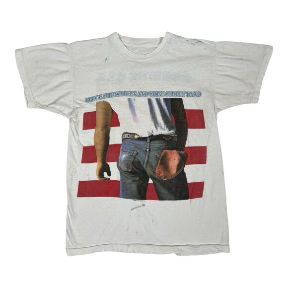 Original Vintage 1984 Bruce Springsteen Born In The USA Tour '84-'85 T-Shirt XS - Picture 2 of 16